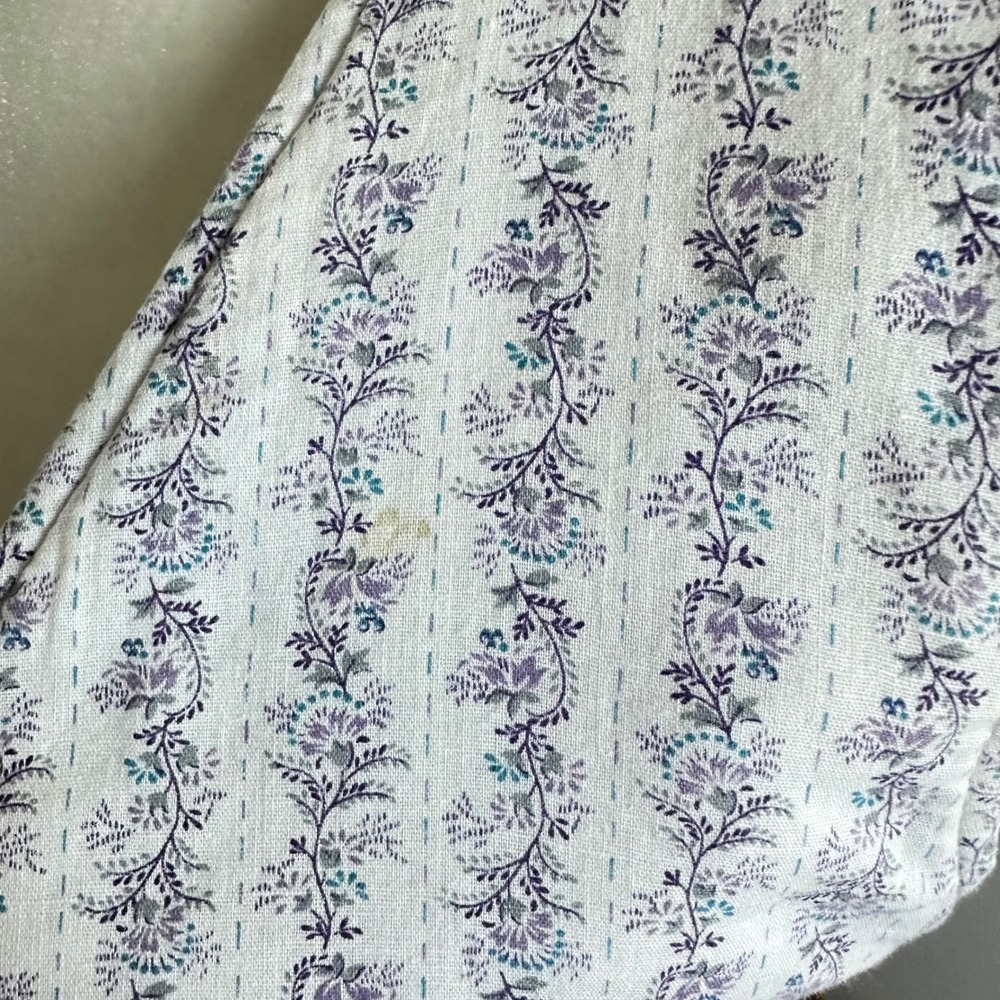 Handmade Purple Quilted Patchwork Vest Floral Chevron Cottagecore XS Small - Picture 6 of 7